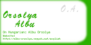 orsolya albu business card